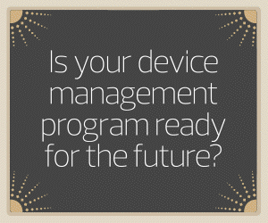 Device management CTA — mobile