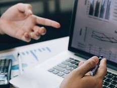 A laptop screen showing budget chats