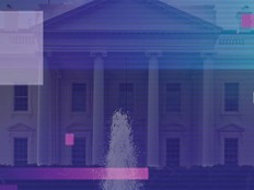 An image of the White House saturated with various colors