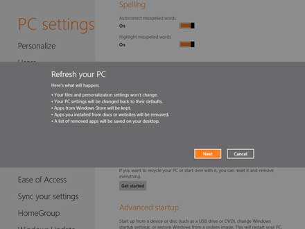 Windows 8 refresh Windows 8 refresh