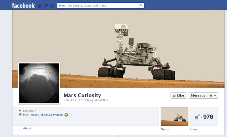 Mars Curiosity Facebook Mars Curiosity Facebook