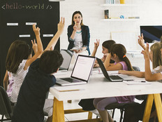 Students on laptops