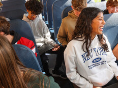 Students on the first day of school